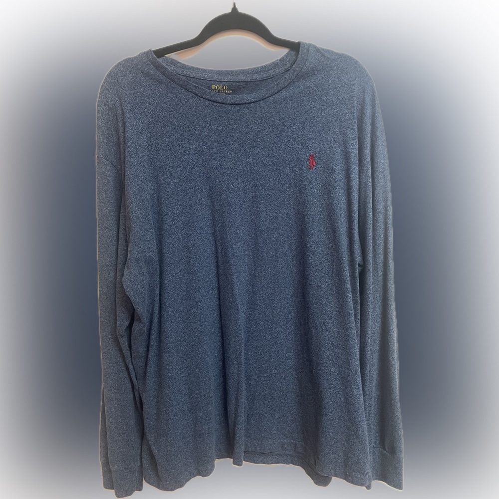 Polo Ralph Lauren Blue Men’s LS T-Shirt Size XL 100% Cotton